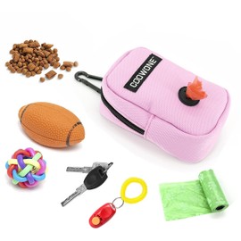 COOWONE Dog Treat Pouch with Clip, Treat Pouches for Pet Training, Small Dog Treat Container Treat Bag for Leash, Waterproof Dog Treat Bag, Hands-free Training Pouch