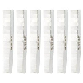 Allegro Combs 420 Peines De Corte Estilista De Cabello Peines De Barbero Peine De Barba Bigote Hombres Mujeres Niños Pequeños Trenzado De Cabello Partición Ee. Uu. 6 Piezas 7 Pulgadas De Largo Blanco