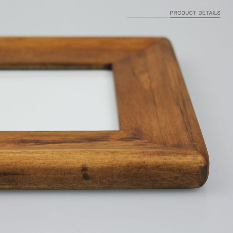 icheesday 8x10 Wood Photo Frames with Glass Window,Rustic Brown 20x25cm
