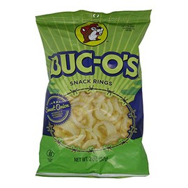 Buc-ees Buc-Os: Sweet Onion Flavored Snack Rings Puff Snacks From Texas, Gluten Free, Each Bag is 2 Ounces (One 2 Ounce Bag)