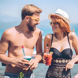 EARLESS BEAR Shot Straw, shot straw for liquor & chaser,Portable Liquor Dispenser, Fits All Bottles, Enjoy Wine Anywhere 1oz (Ultimate black)