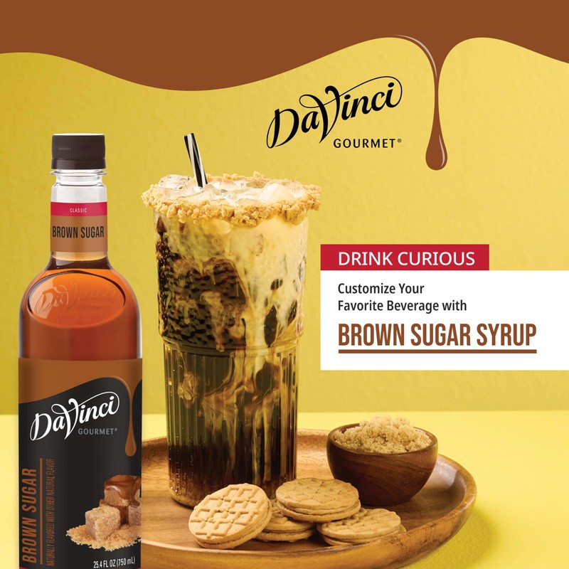 DaVinci Gourmet Brown Sugar Syrup, 25.4 Fluid Ounces (Pack of