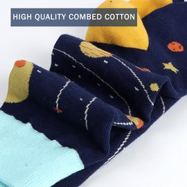 Funny Socks Mens – Fun Dress Socks Mens Novelty Cool Funky Socks Colorful Design Casual Crew Socks for Men Gift Pack