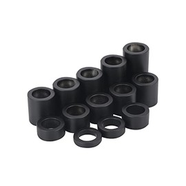 13 Piece O.D. 1-1/8" Wheel Spacer for 3/4" Axle Compatible with the Harley Motorcycle Custom Bobber and Chopper Black