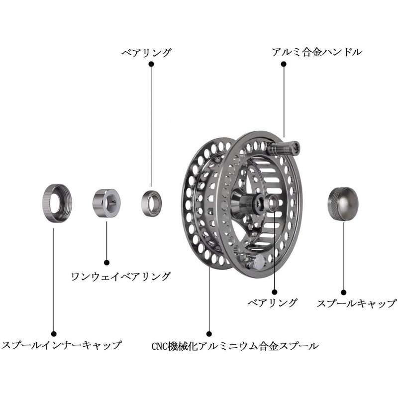 Goture Fly Reel Spool, Reel Parts, 9/10, Lightweight Aluminum, Corrosion