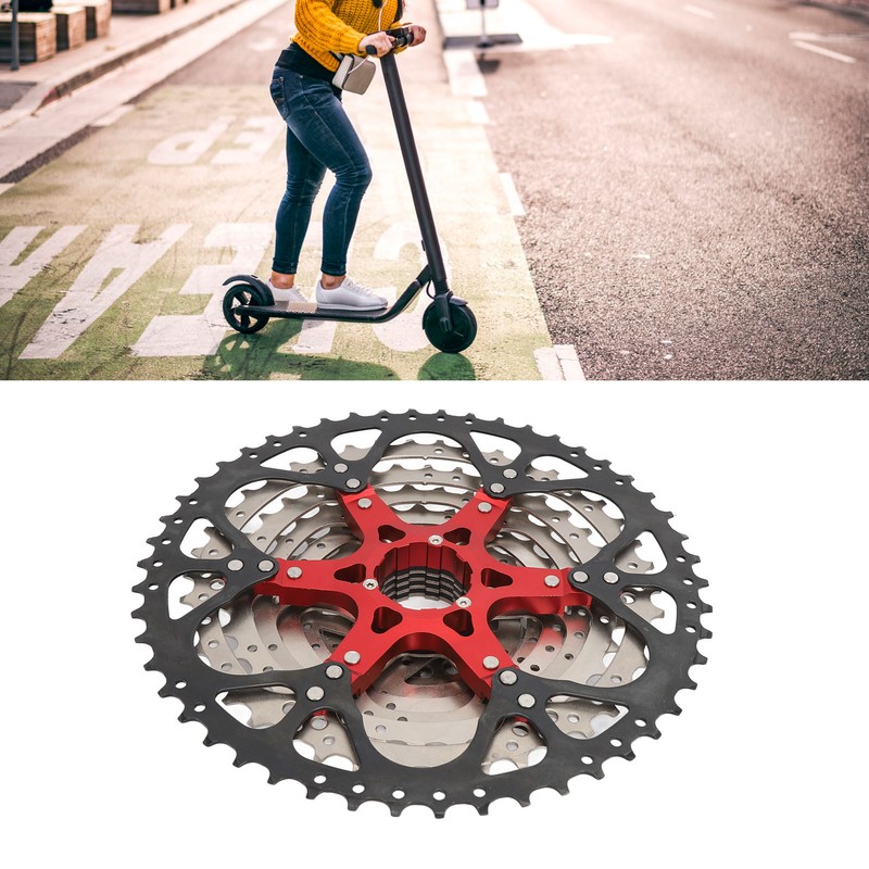 10 Speed Cassette Flywheel Aluminum Alloy 12‑50T Hollow Design Silent