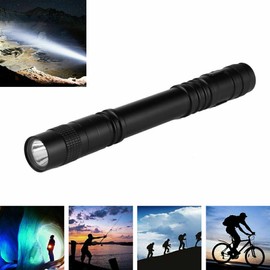 The Battery Connection 5Pcs  LED Flashlight Portable Pen Torch Lamp Clip Mini Light Penlight US
