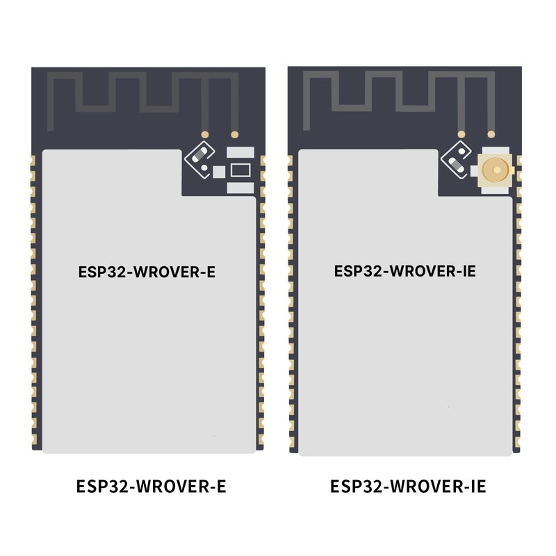 ESP32-WROVER-E/IE Module, 2.4GHz Wi-Fi + BT + BLE Integrated ESP32-D0WD-V3