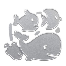 Stanzenshop Whale and Three Fish Cutting Dies Sea Cutting Dies Animals Cutting Dies Stencils Scrapbooking Card Making