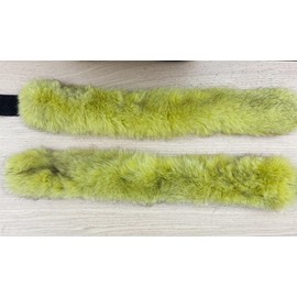 Cashmere Pashmina Group Headband-headbands-hat-hats-cap-caps-fur-mink-collar-collars-hair scarf-fox headband-fox-fur headband-headwear-ear muff-neck warmer (Lemon)