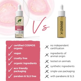 Dr. Organic Guava Vitamin C Moisture Boosting Oil | Hydrating & Brightening for Dull, Dehydrated Skin, With Tropical Guava Extract, 100% Natural Origin, Vegan, 30 mL / 1 fl oz