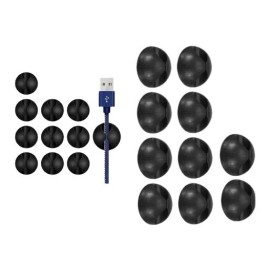Deluxe 20pzs Clips Sujeta Cables Organizador Escritorio Adhesivos