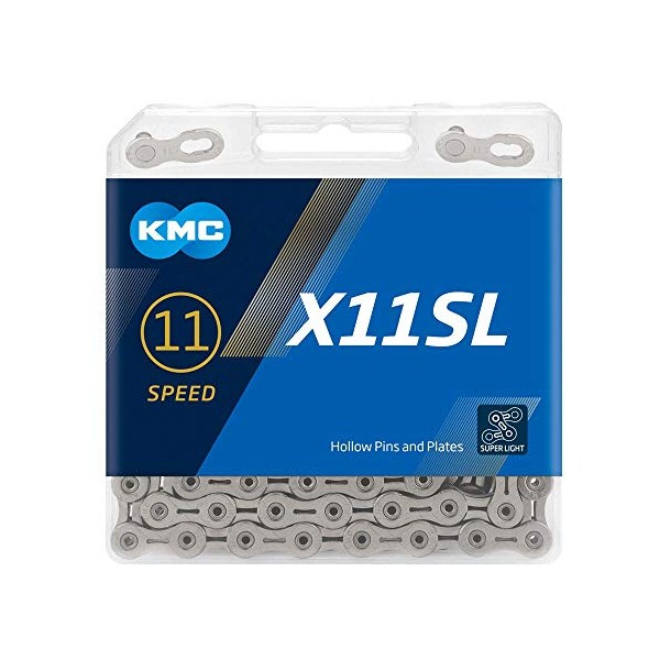 KMC X11SL 11 Speed Chain, Silver, 118 Link