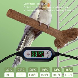 5W Heated Bird Perch Stand Heater for African Grey Parakeets Cockatiels Keep Your Feathered Friends Warm and Cozy with This Safe and Efficient Bird Warmer Solution
