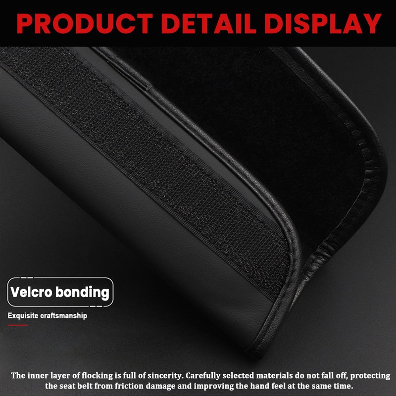 JIATUWAN Compatible with ss Seatbelt Covers fit for Chevy Camaro