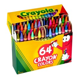 Crayola Crayons, Regular Size, 64 Count with Sharpener