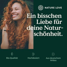 Nature Love NATURE LOVE® Bio Gerstengras - 1500 mg je Tagesdosis - aus deutschem Anbau - 180 Kapseln - Hochdosiert, laborgeprüft, zertifiziert Bio, in Deutschland produziert