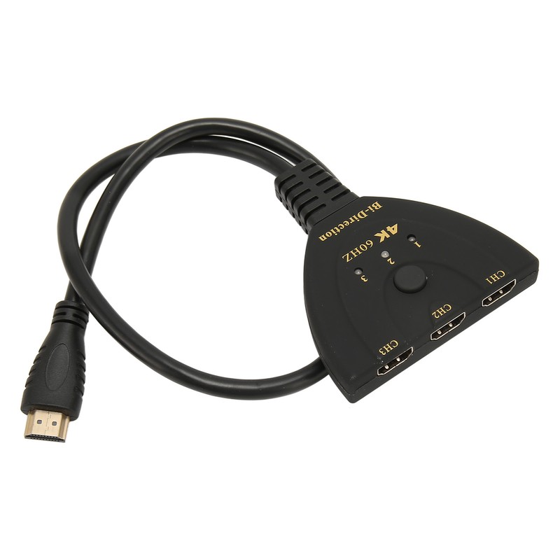 HD Multimedia Interface Switch 4K 60Hz 3 in 1 Out