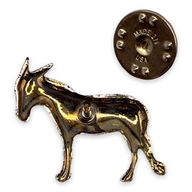 StockPins Gold Donkey Lapel Pin – Democrat Donkey Pin for Men and Women, Political Hat and Backpack Accessory, Farm Animal Pin, Unique Democrat Gift