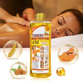 200ml Soft 7 Turmeric Body Oil, Turmeric Oil for Skin & Face Dark Spots, Massage Oil, Hydrating & Moisturizing