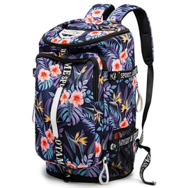 Gym Duffle Bag Backpack with Shoe Compartment,4 ways Travel Backpack for Women and Men,Multi-Functional Weekender bag with Waterproof Layer&Laptop Compartment for Fitness, Travel,Camping(Orange)