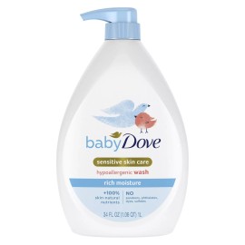 Dove Baby Dove Sensitive Skincare Hypoallergenic Liquid Body Wash Rich Moisture 34 oz