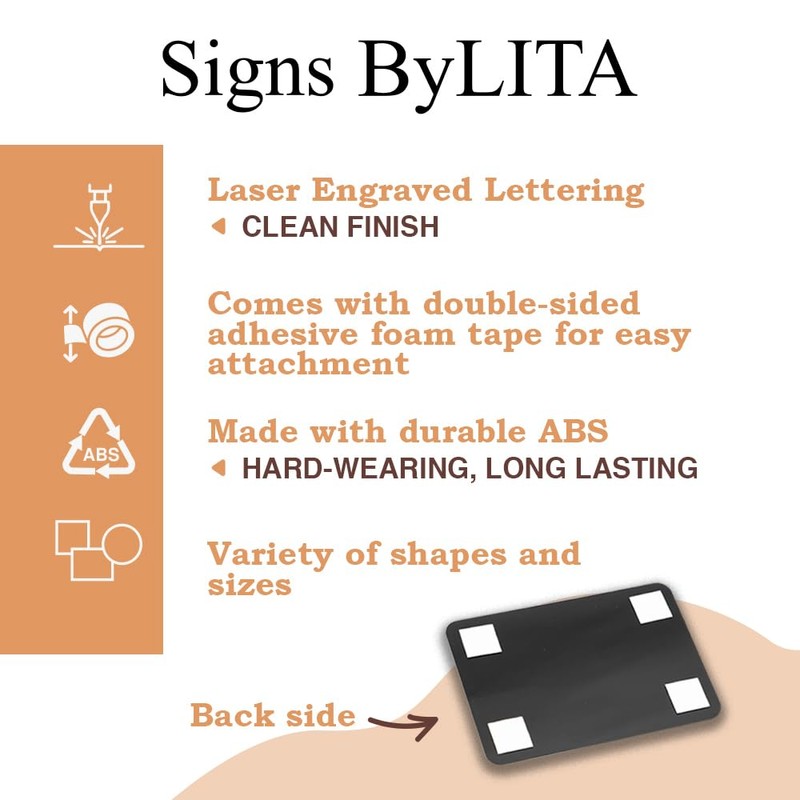 Signs ByLITA Classic Framed Push button to open door (finger