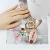 Sparkly Gold Pink Key Fob Cover with Cherry Keychain for