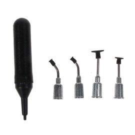 Black Rubber IC Pick Up Vacuum Sucking Pen with 4 Suction Headers for Capacitor Resistor Chip Soldering Sucker Tool