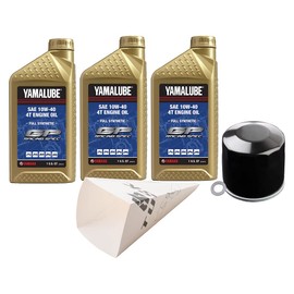 Tusk 4-Stroke Oil Change Kit Yamalube Hi-Perf. Synthetic 10W-40 Compatible with Yamaha Grizzly 660 4x4 2002-2008/Grizzly 700 4x4 2007-2025/Rhino 700 2008-2013