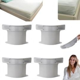 FeBohao 4pcs Fitted Sheet Holder Straps Bed Sheet Fasteners with Lock Strips Removable Bed Sheet Clips Organiser Bedding Accessories for All Mattress