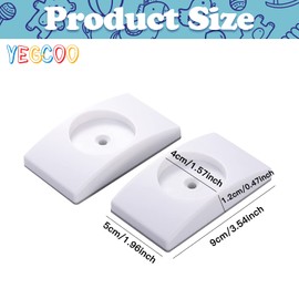 VEGCOO 4 Packs Stair Gate Wall Protector, Safety Stair Gates Extension Wall Saver Wall Guard Protector Pads for Pressure Mounted Gate, Door, Babies & Pets Safety (White)