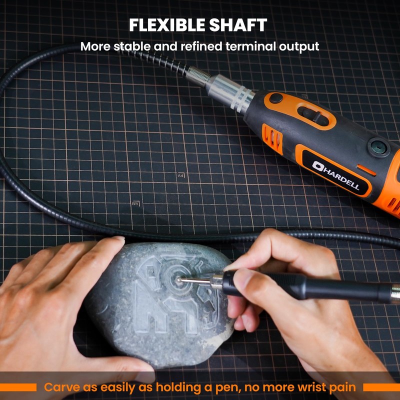 200W Corded Rotary Tool Kit with Fine Speed Control &