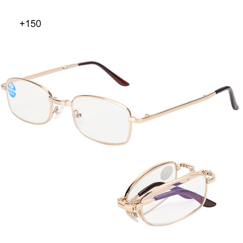 Folding Presbyopic Glasses Blue Light Blocking Anti Fatigue Reading Glasses