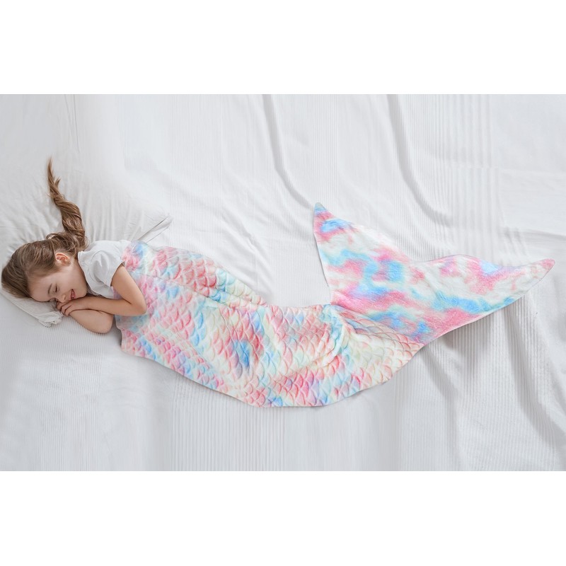 Catalonia Classy Mermaid Tail Blanket, Soft Warm Plush Fleece Sleeping