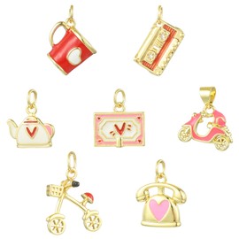 LiQunSweet - Abalorio de esmalte para hacer joyas, collares, pulseras, aretes, manualidades, No es una piedra preciosa