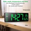 AnExer 13'' Digital Wall Clock Large Display, Big LED/Dual Alarm/Auto