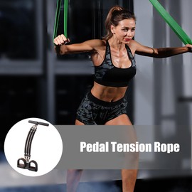 Elastic Sit Up Pull Rope - Pedal Puller Resistànce Rope | Multifunction Tension Rope | Four-Strand Pull Rope Yoga Pedal Puller Resistant Band for Abdomen Waist Arm Leg Stretching Slimming Training