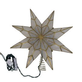 Kurt S. Adler UL3149 Treetop, White, Gold, 16.14l x 15.75w x 15.75h