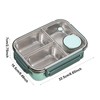 Stainless Steel Lunchbox - Leakproof Lunch Container with 3 Compartments