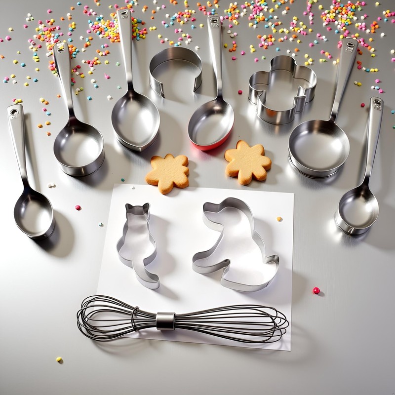 2 Pcs Silver Cookie Cutters Set Cat Dog Cookie Cutter