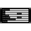 cwZhen Blank Trailer VIN ID Plate Data TAG Model Identification