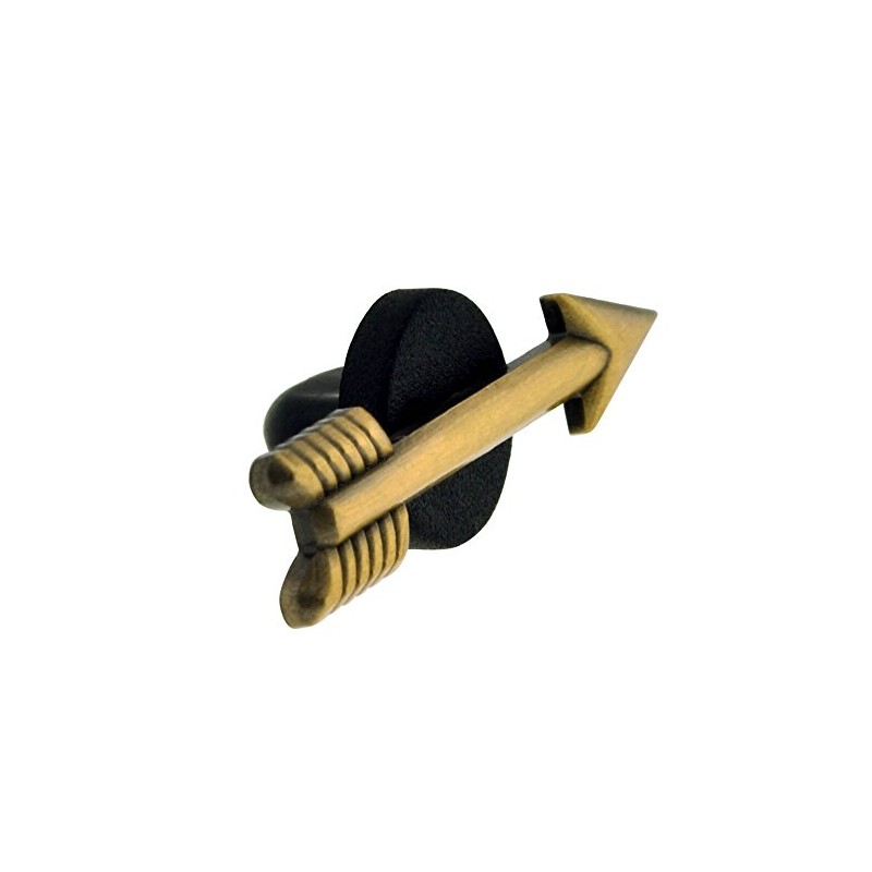 PinMart's Antique Gold Shooting Arrow Lapel Pin – 1 Piece