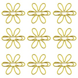 yyangz 100PCS Flower Metal Paper Clips Diary Stationery Collectibles Marker Office Supplies Bookmarks Quills for DIY Projects Decorative Clips