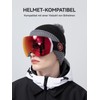 COPOZZ H2 Ski Goggles, Hyperbolic OTG Snow Goggles, Anti-Fog and