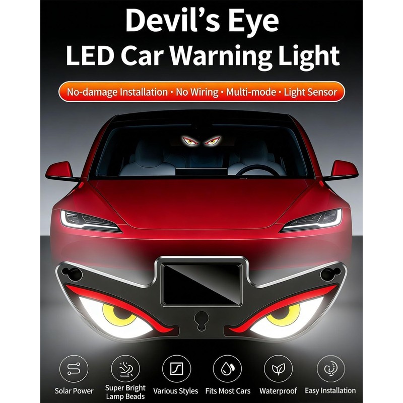 Solar Powered Devils Eyes LED Car Light, Devil Eyes Lights