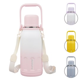 BJPKPK Insulated 40oz Thermos Water Bottle with Lid and Carry Handle Dishwasher Safe Stainless Steel Water Bottles,Pink Pearl