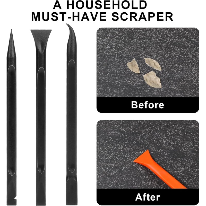 6 Pcs Plastic Scraper - Non-Scratch Crevice Cleaning Tool Multi-Purpose