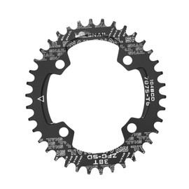 MTB Bicycle Chainring 104BCD Narrow Wide Chainring 32T 34T 36T 38T Round Oval Chainrings Aluminum Chainrings Fit 8 9 10 11 Speed Chainrings (Oval, 38T)