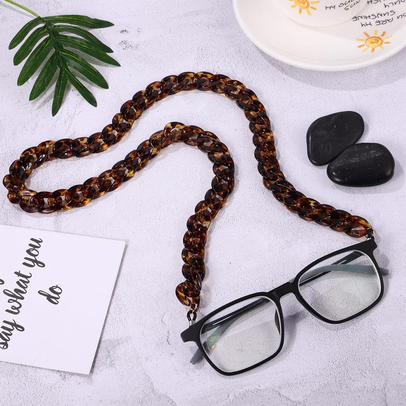VALICLUD Eyeglass Chain Non-slip Tortoise-shell Glasses Cords Sunglass Holder Strap